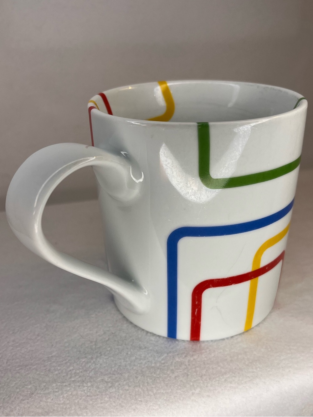 Google Finer - White Ceramic Mug with Red, Yellow, Blue, and Green Accents - Picture 4 of 6